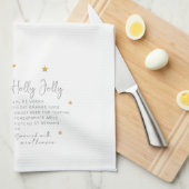 Holly Jolly kerstcocktail Recipe Theedoek (Quarter Fold)