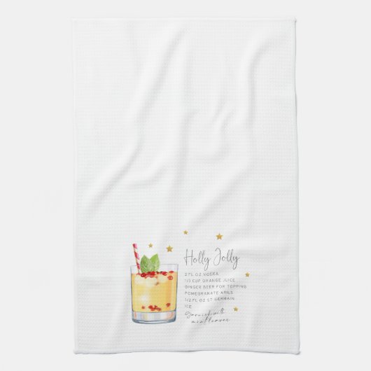 Holly Jolly kerstcocktail Recipe Theedoek (Verticaal)