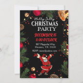 Holly Jolly Kerstfeest Uitnodiging (Voorkant)