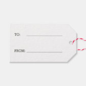 Holly Jolly Kerstfeestdag Gift Labels Cadeaulabel (Voorkant (Horizontaal))