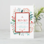 Holly Jolly Kerstfeestdag Kaart (Staand voorkant)