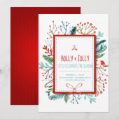 Holly Jolly Kerstfeestdag Kaart (Voorkant / Achterkant)