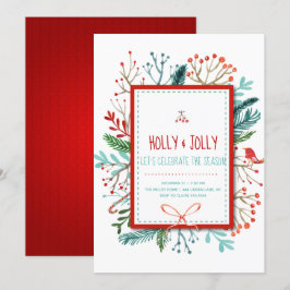 Holly Jolly Kerstfeestdag Kaart