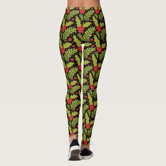 Holly Jolly Kerstfeestdag Leggings (Achterkant)