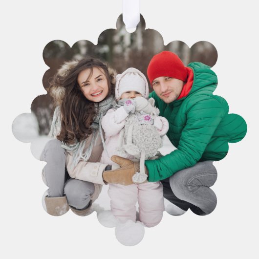 Holly Jolly Kerstfeestdag Ornament Kaart (Achterkant)