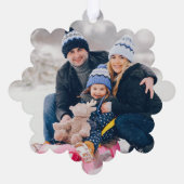 Holly Jolly Kerstfeestdag Ornament Kaart (Achterkant)