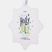 Holly Jolly Kerstfeestdag Ornament Kaart (Links)