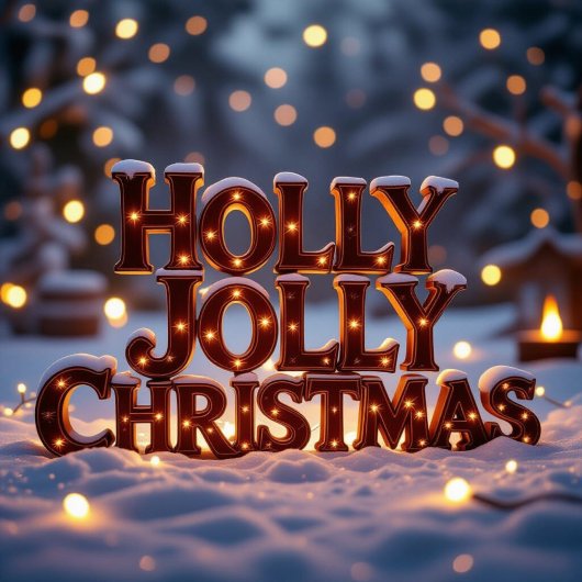 Holly Jolly Kerstfeestdag Ornament Kaart