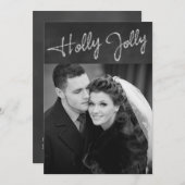 Holly Jolly-kerstfeestkaart Feestdagenkaart (Voorkant / Achterkant)