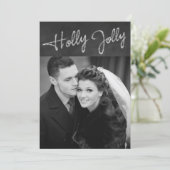 Holly Jolly-kerstfeestkaart Feestdagenkaart (Staand voorkant)
