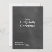Holly Jolly-kerstfeestkaart Feestdagenkaart (Achterkant)