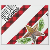 Holly Jolly-kerstinpakpapier Cadeaupapier (Vlak)
