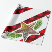 Holly Jolly-kerstinpakpapier Cadeaupapier (Uitgerold)