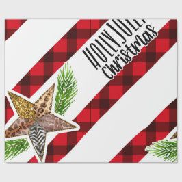 Holly Jolly-kerstinpakpapier Cadeaupapier