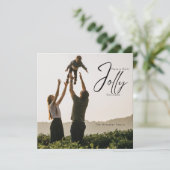 Holly Jolly-kerstkaart Feestdagenkaart (Staand voorkant)