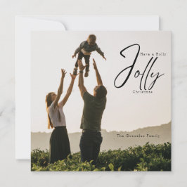 Holly Jolly-kerstkaart Feestdagenkaart