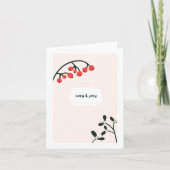 Holly Jolly-kerstkaart Kaart (Voorkant)