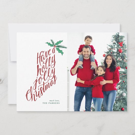 Holly Jolly Kerstkous handgeschilderd (Voorkant)