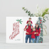 Holly Jolly Kerstkous handgeschilderd (Staand voorkant)