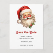 Holly Jolly Kerstman Retro Stijl Kerstmis Aankondigingskaart (Voorkant)