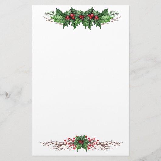 Holly Jolly Kerstmis Briefpapier (Voorkant)
