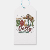 Holly Jolly Kerstmis Cadeaulabel (Voorkant)