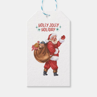 Holly Jolly Kerstmis Cadeaulabel