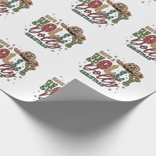 Holly Jolly Kerstmis Cadeaupapier (Hoek)