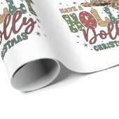 Holly Jolly Kerstmis Cadeaupapier (Rol Hoek)