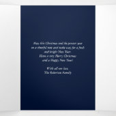 Holly Jolly Kerstmis Familie Foto Drieluik Wenskaart (Binnenkant midden)