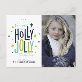 Holly Jolly Kerstmis Feestdagenkaart