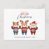 Holly Jolly Kerstmis Feestdagenkaart (Voorkant)