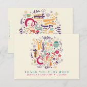 Holly Jolly Kerstmis Kaart (Voorkant / Achterkant)