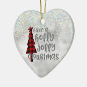 Holly Jolly Kerstmis Keramisch Ornament (Links)