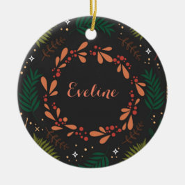 Holly Jolly Kerstmis Keramisch Ornament