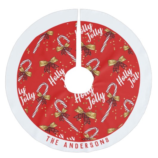 Holly Jolly Kerstmis Kerstboom Rok (Voorkant)