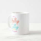 Holly Jolly Kerstmis Koffiemok (Voorkant links)