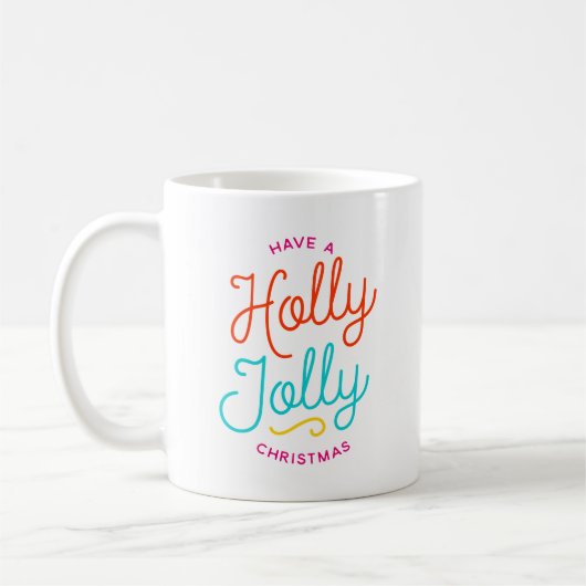 Holly Jolly Kerstmis Koffiemok (Links)