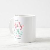 Holly Jolly Kerstmis Koffiemok (Voorkant links)