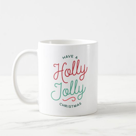 Holly Jolly Kerstmis Koffiemok (Links)