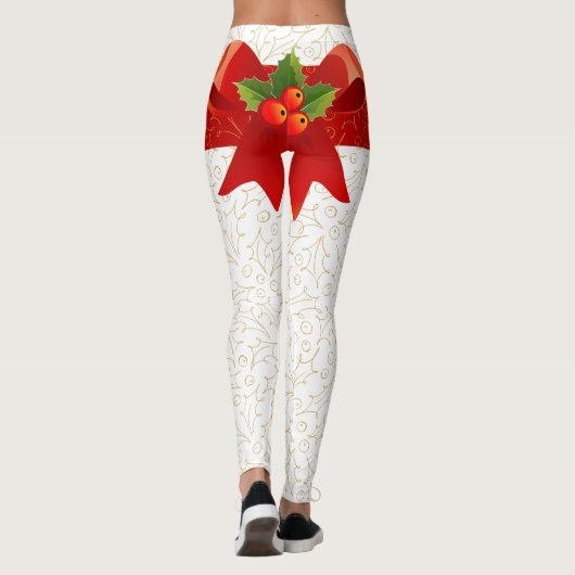 Holly Jolly Kerstmis Leggings (Achterkant)