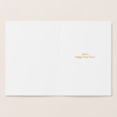 Holly Jolly Kerstmis met naam Folie Kaarten (Binnen)