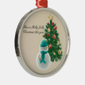 Holly Jolly Kerstmis Metalen Ornament (Rechts)