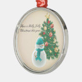 Holly Jolly Kerstmis Metalen Ornament (Links)