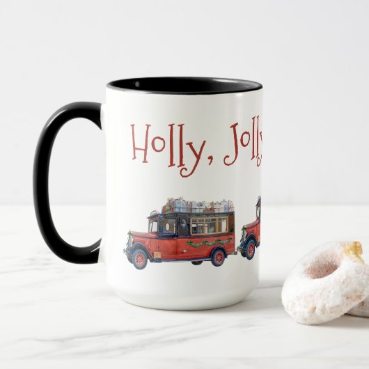 Holly Jolly  kerstmis Mok (Met donut)