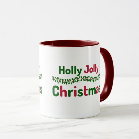 Holly Jolly Kerstmis Mok (Voorkant rechts)