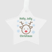 Holly Jolly Kerstmis Ornament (achterkant)