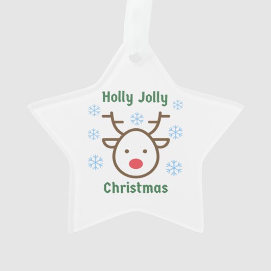 Holly Jolly Kerstmis Ornament (achterkant)