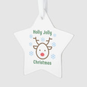 Holly Jolly Kerstmis Ornament (voorkant)