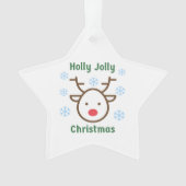 Holly Jolly Kerstmis Ornament (voorkant)